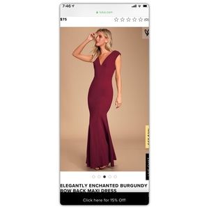 Burgundy Bow Back Maxi Dress from Lulus
